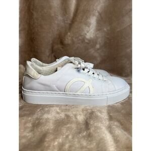 Loci White Nine Low-Top Court Sneakers Shoes Lace Up Casual Women's US 6.5 EU 37